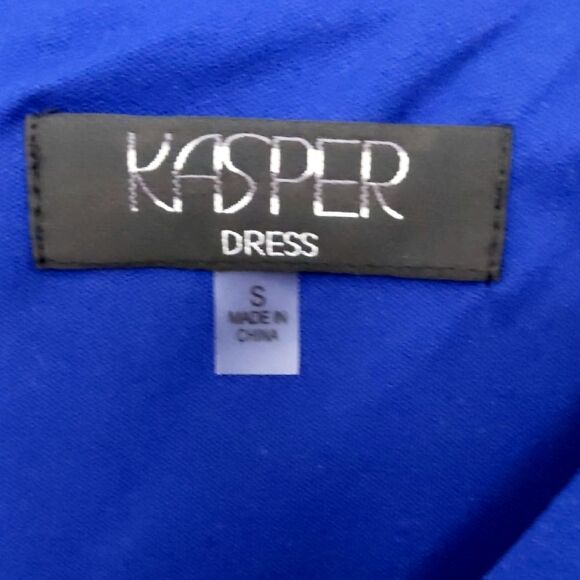 Women's Quarter Sleeve Crew Neck Dress, Royal Blue Size S - Picture 4 of 8